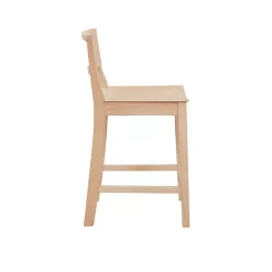 Natural Wood Devin Counter Stools, Set of 2