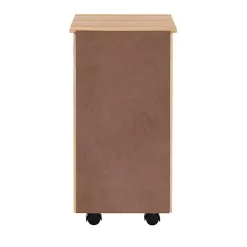 Natural Wood 6-Drawer Cary Storage Cart
