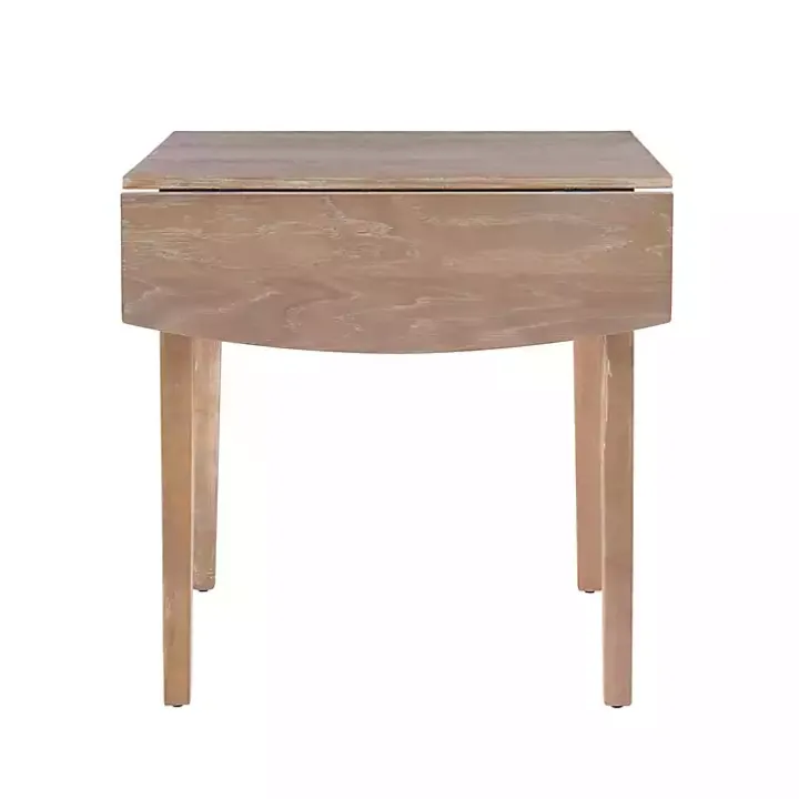 Natural Wood Drop Leaf Dining Table
