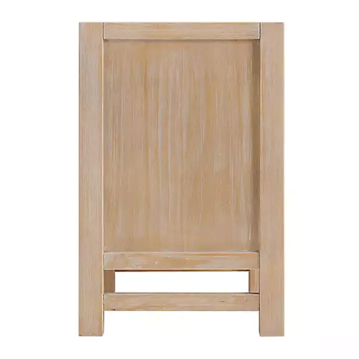 Natural Wood Grain Open Storage Nightstand