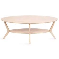 Natural Wood Oval Nile Coffee Table