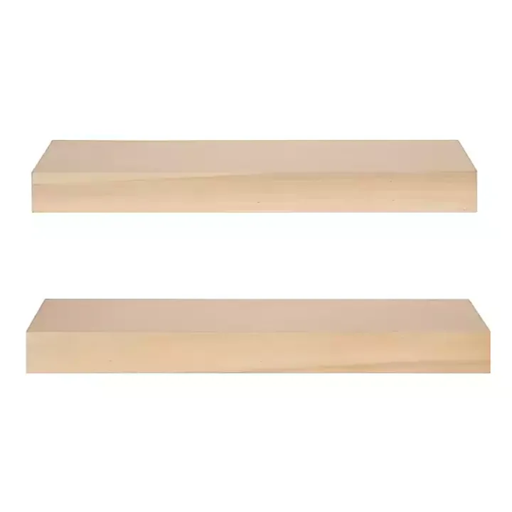 Natural Wood 2-pc. Floating Shelves, 24 in.
