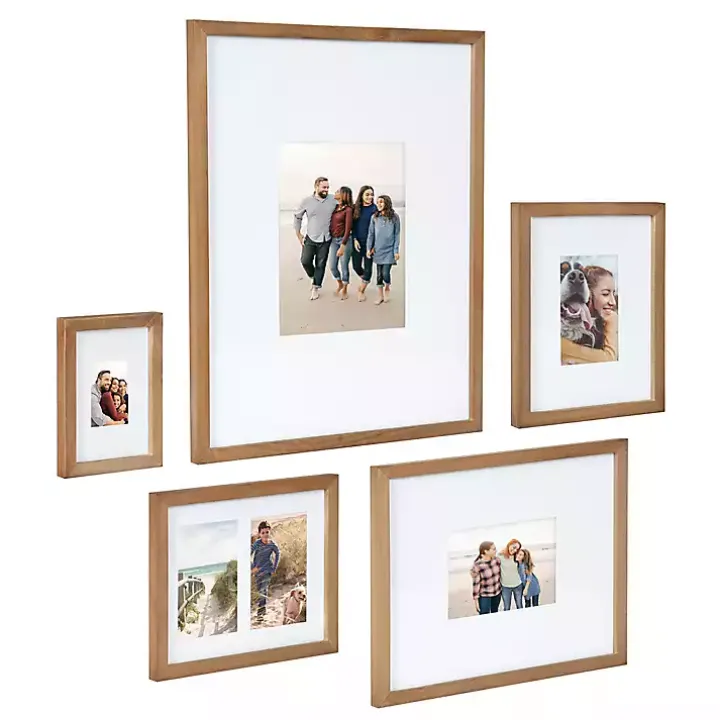 Natural Wood 5-pc. Gallery Wall Picture Frame Set