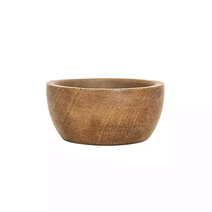 Natural Wood Pinch Bowls, Set of 3