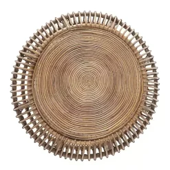 Natural Woven Rattan Round Coffee Table