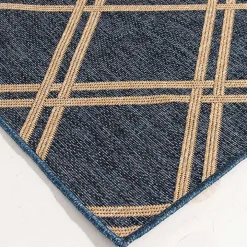 Navy Adelaide Trellis Outdoor Area Rug, 6x9