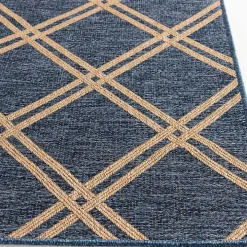 Navy Adelaide Trellis Outdoor Area Rug, 7x9