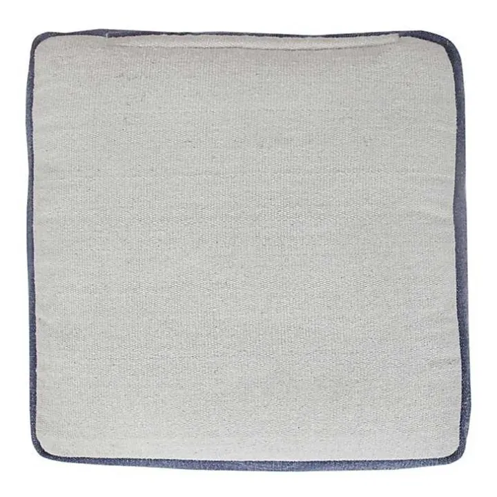 Navy and Ivory Scandinavian Motif Pouf