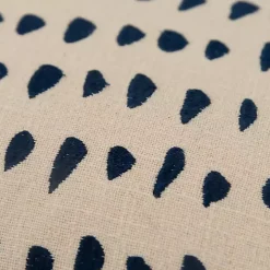 Navy and Natural Animal Patterned Lumbar Pillow