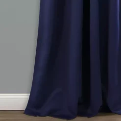 Navy Back Tab Blackout Curtain Panel Set, 84 in.