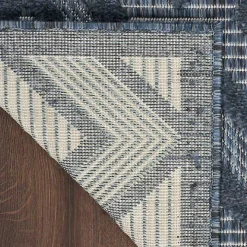 Navy Blue Diamond Indoor/Outdoor Area Rug, 5x7