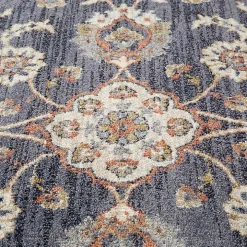 Navy Blue Floral Runner