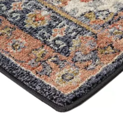 Navy Blue Floral Runner