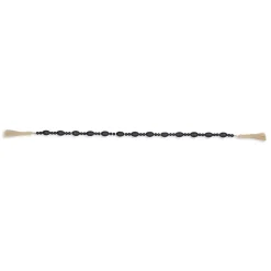 Navy Blue Oval Bead Wood Garland
