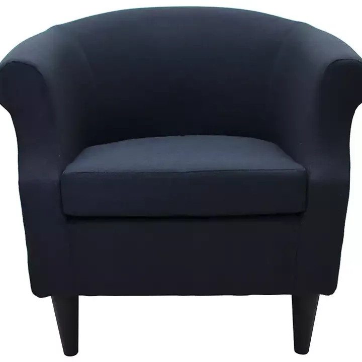 Navy Blue Rounded Accent Chair