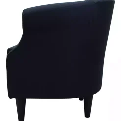 Navy Blue Rounded Accent Chair