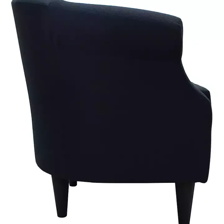 Navy Blue Rounded Accent Chair