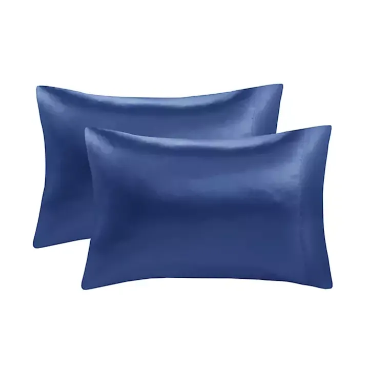Navy Blue Satin 6-pc. California King Sheet Set