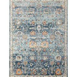 Navy Bohemian Area Rug, 5x8
