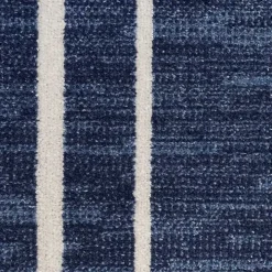 Navy Bordered Indoor/Outdoor Area Rug, 8x10