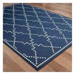 Navy Caden Outdoor Area Rug, 6x9