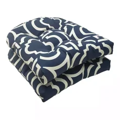 Navy Carmody Wicker Chair Cushions, Set of 2