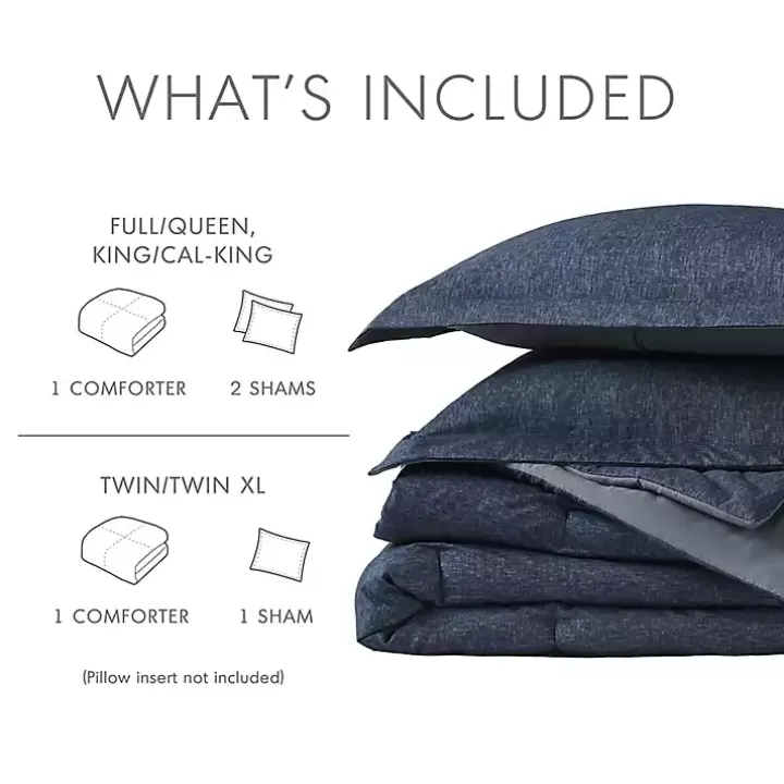 Navy Chambray 3-pc. King Comforter Set
