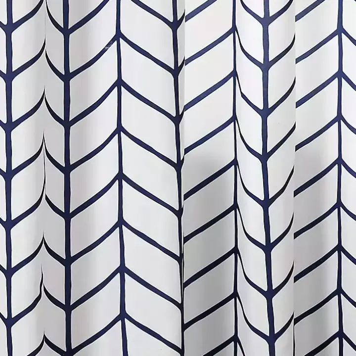 Navy Chevron 2-pc. Panel Curtain Set, 84 in.