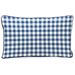 Navy Dogs Welcome Outdoor Lumbar Pillow