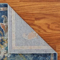 Navy Faded Floral Area Rug, 4x6