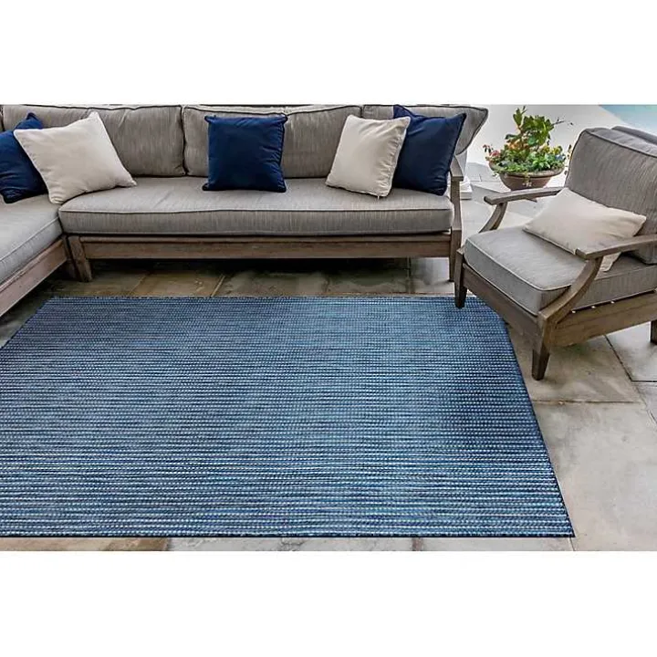 Navy Intertwine Indoor/Outdoor Area Rug, 6x9