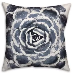 Navy Large Succulent Pillow