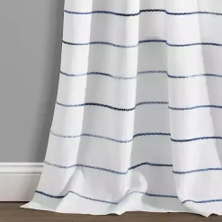 Navy Ombre Stripe Curtain Panel Set, 95 in.