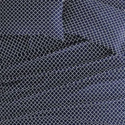 Navy Quatrefoil 4-pc. California King Sheet Set
