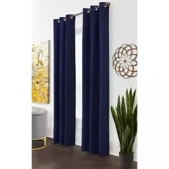 Navy Room Darkening Curtain Panel Set, 95 in.