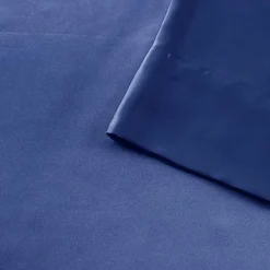 Navy Satin Standard 2-pc. Pillow Case Set