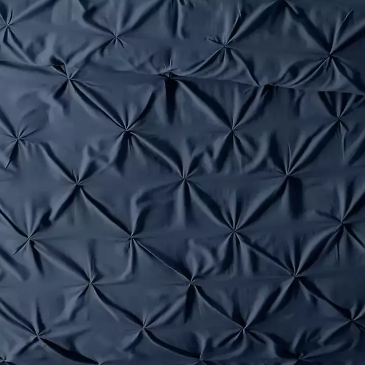 Navy Soft Pinched 3-pc. Twin Duvet Cover Set