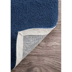 Navy Starfish Hooked Indoor/Outdoor Area Rug, 7x9