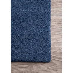 Navy Starfish Hooked Indoor/Outdoor Area Rug, 7x9