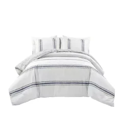 Navy Stripe 3-pc. King Comforter Set