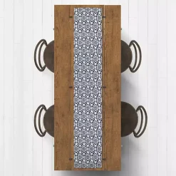 Navy Succulent Pattern Table Runner