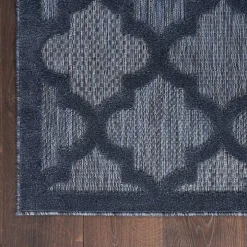 Navy Trellis Indoor/Outdoor Area Rug, 6x9