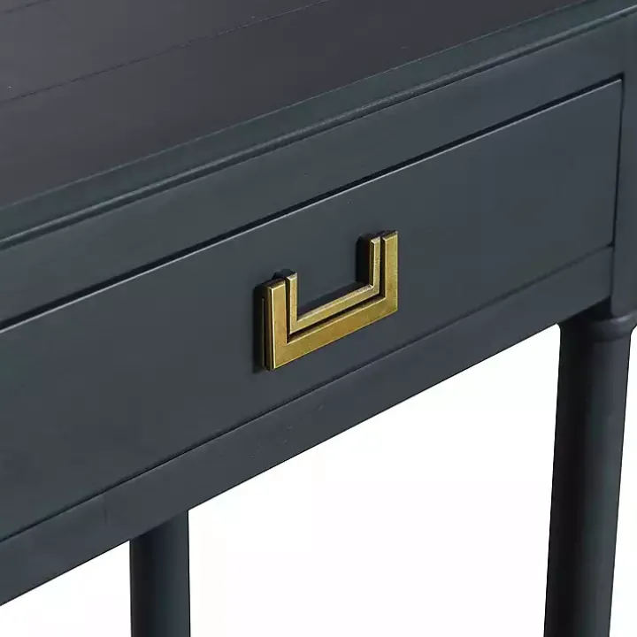 Navy Wood 2-Drawer Layla Console Table