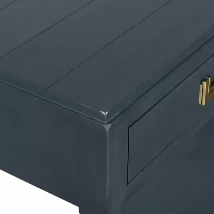 Navy Wood 2-Drawer Layla Console Table