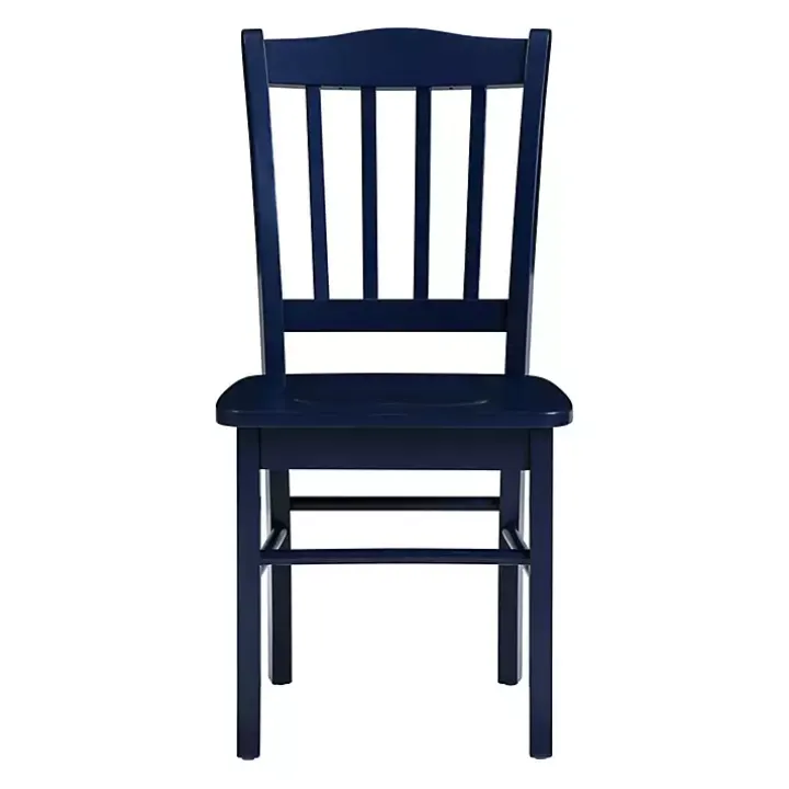 Navy Wood Shaker Dining Chairs, Set of 2