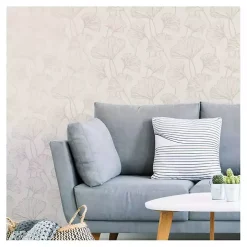 Neutral Botanical Peel and Stick Wallpaper