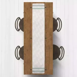 Neutral Coral Stripe Table Runner, 72 in.