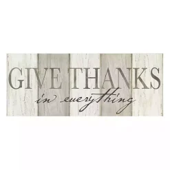 Neutral Give Thanks Canvas Art Print