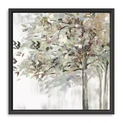 Neutral Leaves Framed Canvas Art Print, 40x40 in.