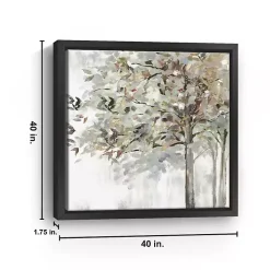 Neutral Leaves Framed Canvas Art Print, 40x40 in.